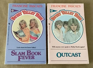 2 Sweet Valley High Vintage Bücher #48 41 80er F. Pascal Slam Buch Fieber Ausgestoßen - Bild 1 von 7