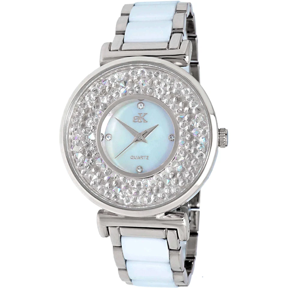 Adee Kaye Women's Watch Pisa Quartz Silver and White Mop Dial Bracelet AK8660 - Image 1 of 1