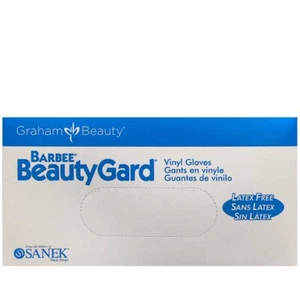 BARBER BEAUTY SALON GRAHAM SANEK BARBEE BEAUTYGARD VINYL GLOVE SHEER 100P MEDIUM - Picture 1 of 1