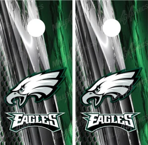 Calcomanía envolvente de metal rasgado Philadelphia Eagles metal rasgado de cornhole - Imagen 1 de 3