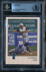 1995 Trenton Thunder Team Issue Lou Merloni #21 signed auto BAS BECKETT weei