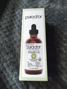 Pura D'Or Organic Vitamin E Oil Blend 70,000 IU - 4 Fl Oz - New In Box  - Picture 1 of 6