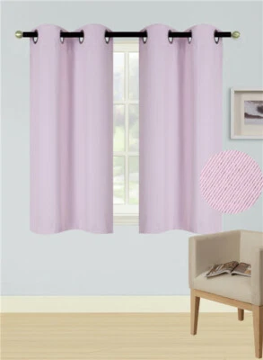 1 JUEGO CORTINA VENTANA PANELES CORTOS TÉRMICOS AISLANTE APAGÓN 100% EN 36" 54" 63"L Foto 1 de 3