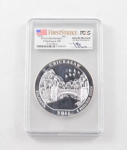 MS69 DMPL 2011 Chickasaw National Park - 5 Oz Silver - FS Mercanti PCGS *9938 - Picture 1 of 3