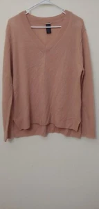Neu Magaschoni 100 % Kaschmir Pullover Langarm V-Ausschnitt Größe L Neu ohne Etikett - Bild 1 von 15