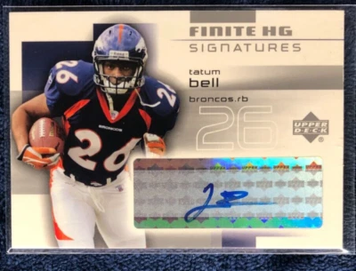 Tatum Bell 2004 Upper Deck Finite HG Signatures no. FS-TB - Denver Broncos - Image 1 of 2