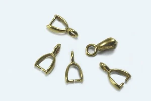 Anello collier ottone grezzo ciondolo ottone grezzo occhiello gancio ciondolo connettore, M-107 - Foto 1 di 1
