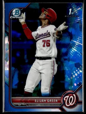 Elijah Green 2022 Bowman Chrome Sapphire #BDC-23 Washington Nationals - Image 1 of 3