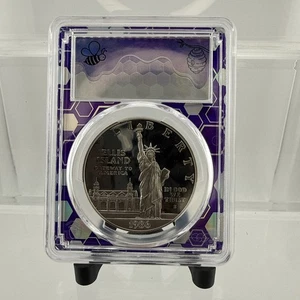 1986-S Statue of Liberty $1 PCGS PR69DCAM Purple TraderBea Slab Silver Dollar NR - Picture 1 of 2