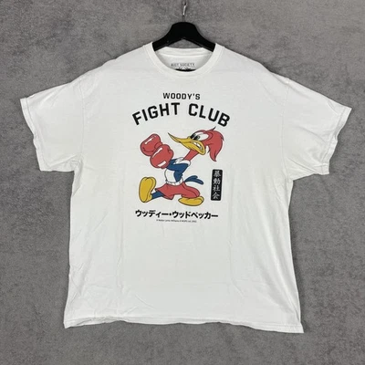 Camisa Pájaro Carpintero Woody Para Hombres Extra Grande Sociedad de Disturbios Club de Lucha Camiseta Gráfica Foto 1 de 4