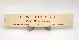 Vtg. Adv. - Concrete Slide Calculator - C.W. Shirey - Waterloo, Iowa ~ AD-109-B - Picture 1 of 12