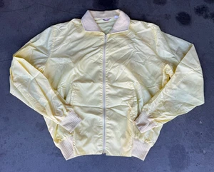 Giacca a vento vintage uomo taglia 46 XXL Cober maglia gialla leggera full zip - Foto 1 di 6