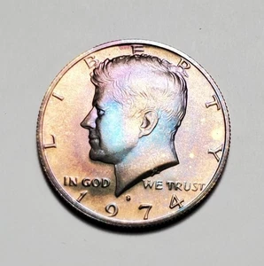Kennedy de 1974 tono prueba de medio dólar sin circular #C9749 - Imagen 1 de 2