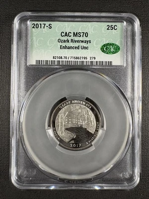 2017-S Ozark Riverways Qaurter CAC MS70 Enhanced Unc - Image 1 of 4