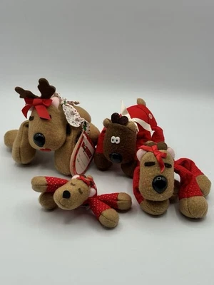 Rodney Rhonda Randy Ramona Vintage Hallmark Stuffed Plush Reindeer Lot of 4 - Image 1 of 4