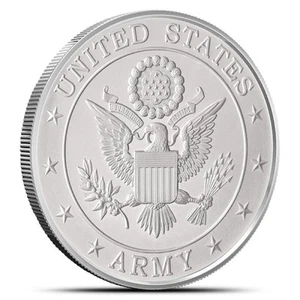 1 oz United States Armed Forces Army Silver Round - Picture 1 of 3