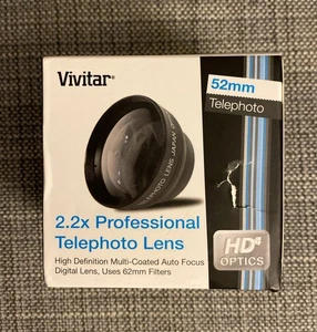 2.2X TELEPHOTO LENS 52mm To Camera NIKON D90 D60 D40 D50 D70 D80 D5300 D7300 2.5 - Picture 1 of 6