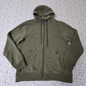Yeti Hoodie Mens Large Green Full Zip Fleece Blend Sweatshirt Outdoor Casual - Picture 1 of 20