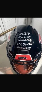 Mike Vick F/s Atlanta Falcons Signed Speedflex Helmet Beckett Coa 4X inscription - Picture 1 of 6