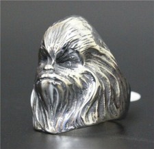 Chewbaca Stainless Steel High Strangeness Big Hairy Cryptid Creature Ring 