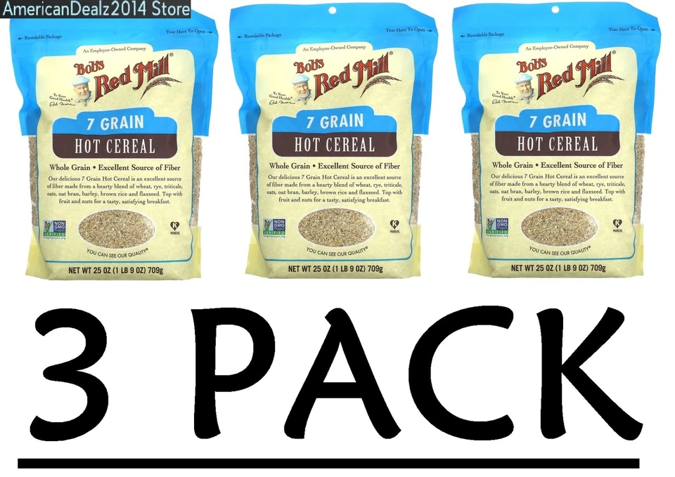 PAQUETE DE 3 - Cereales calientes Bob's Red Mill 7 granos, 25 oz (total 75 oz) Foto 1 de 1