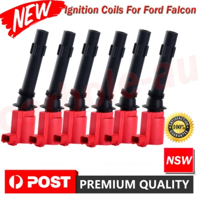 6Pcs Ignition Coil For Ford Falcon Territory BA BF 2002-2005-2010-2011 6cyl 4.0L - image 1 of 4