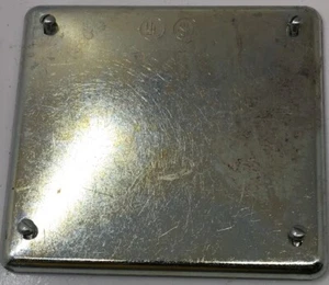 S1002 CROUSE HINDS 2-GANG SHEET STEEL SURFACE BLANK COVER - Picture 1 of 3