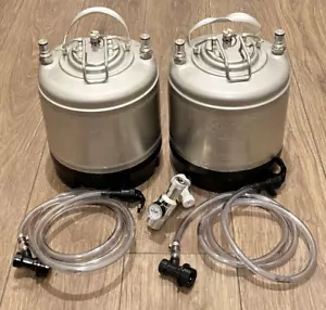 2 Kegco 1.75 Gallon 6.5L Home Brew Ball Lock Keg w/accessories - Picture 1 of 17