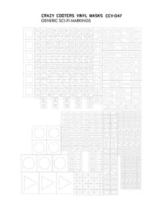 Generic Sci-Fi "Aircraft" Markings in approximately 48 or 35th scale - Picture 1 of 2