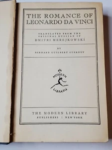 1st Ed "The Romance of Leonardo Da Vinci" by Guerney Hardcover Cloth Bound Book - Picture 1 of 9