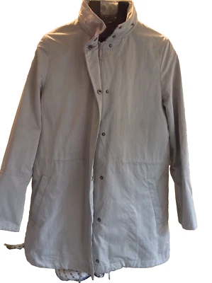 Four Seasons of London Rain Coat Women Small Zip Grey Hooded Jacket Light Summer - Image 1 of 4