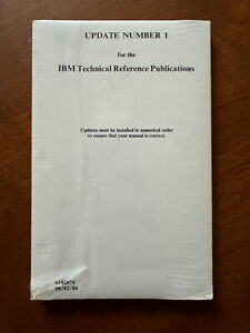 IBM Technical Reference Manual Contents - Update Number 1 - FRU 6182676