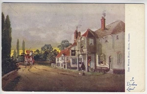 Raphael Tuck White Hart Hook Surrey Horses In Dickens Land Series Postcard  - Picture 1 of 1