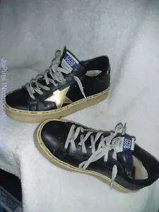 Spring Time Golden Goose DB Hi Star Black Leather Venezia Size 37/6.5-7 - Picture 1 of 12