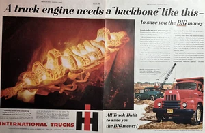 1955 International Harvester Trucks Backbone Crankshaft Save Money VTG Print Ad - Picture 1 of 1