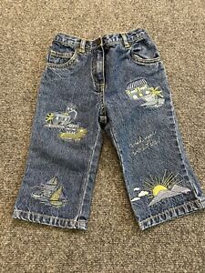 Gymboree Jeans 12-18 Months Wish You Were Here Embroidered 