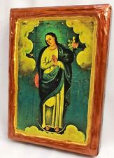 VIRGIN MARY OUR LADY of THE IMMACULATE CONCEPTION ART RETABLO CATHOLIC ICON
