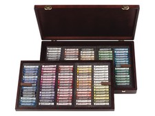 Rembrandt Artists Full Size Soft Pastels Wooden Box Set - 150 Assorted