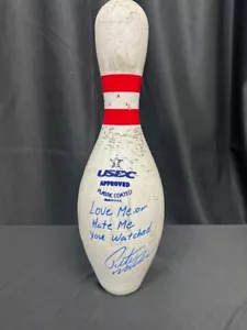 Pete Weber signierte "Love Me" Aufschrift Bowling Pin mit JSA COA 1 - Bild 1 von 1