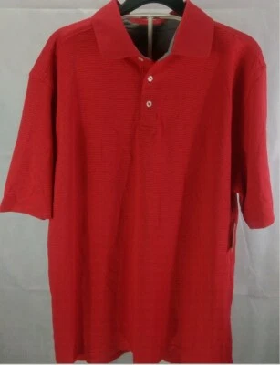 Рубашка поло с коротким рукавом красная 100% полиэстер мужская L/G высокие основные издания - Изображение 1 из 3