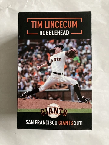 NEW - 2011 San Francisco Giants Tim Lincecum #55 2010 WS Champions Bobblehead Cover