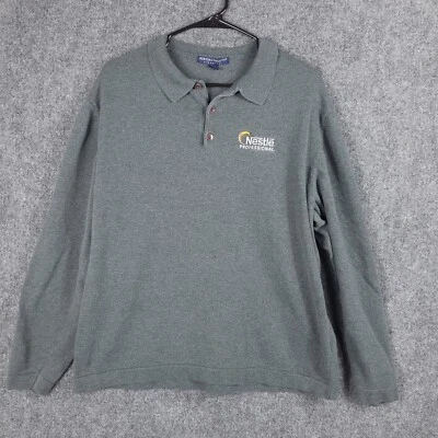 Nestle Professional Uniform Polo Sweater Gray Size L Workwear Embroidered - Image 1 of 4