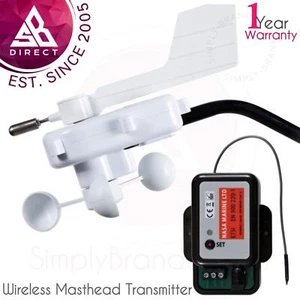 Transmisor de datos inalámbrico de velocidad y dirección del viento con caja de datos de cabezal de mástil de la NASA - Imagen 1 de 2