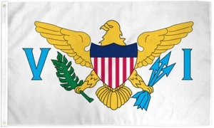 "US VÍRGENES ISLANDS"" bandera 2x3 ft bandera de poliéster letrero UVI Caribe - Imagen 1 de 8