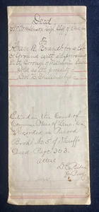 Antique 1895 Paper Deed ~ Borrough of Manheim, Lancaster County, PA Pennsylvania - Picture 1 of 6