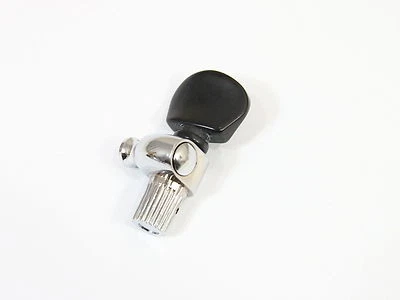5th string banjo tuning peg, Chrome plated, Plastic Black, One piece 329C-BX - Image 1 of 3