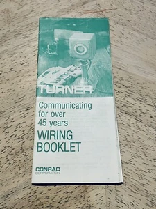 Turner Mikrofony Okablowanie Broszura Vintage Conrac Corporation - Zdjęcie 1 z 2