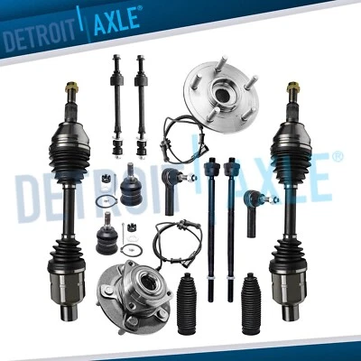 4WD Front CV Axles Wheel Bearing and Hubs Suspension Kit for 2013-2018 Ram 1500 - Image 1 of 4