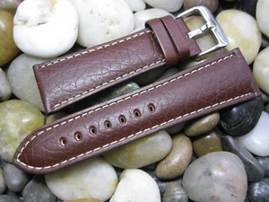 26 mm Hadley Roma MS906 Brown Genuine Grain Leather Watch Band! strap chrono - Picture 1 of 4