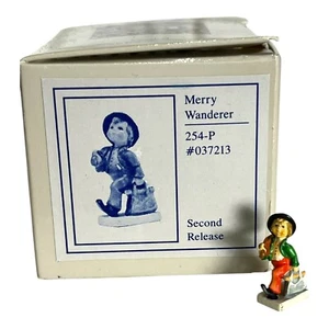 Goebel MJ Hummel Merry Wanderer Mini Fig 254-P 2nd Release Along the KinderWay - Picture 1 of 8